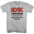 thumbnail image 1 of AC/DC Cannons Salute Graphite Heather Adult T-Shirt, 1 of 2