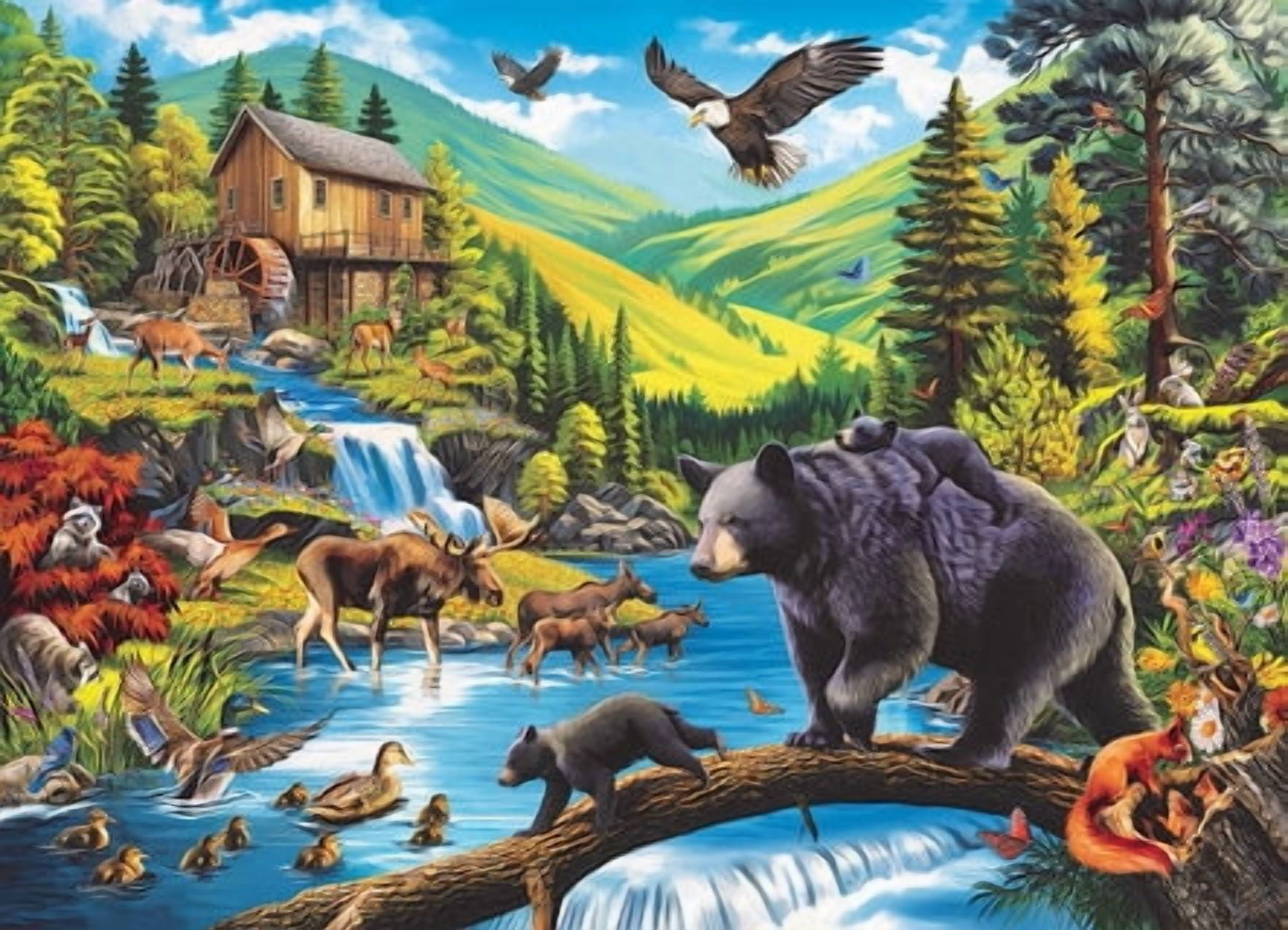 Cobble Hill Family Piece's 350 Puzzle - A Family Affair - Sample Poster Included