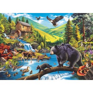 Cobble Hill La pièce de la famille 350 Puzzle - Une affaire de famille - Modèle d'affiche inclus