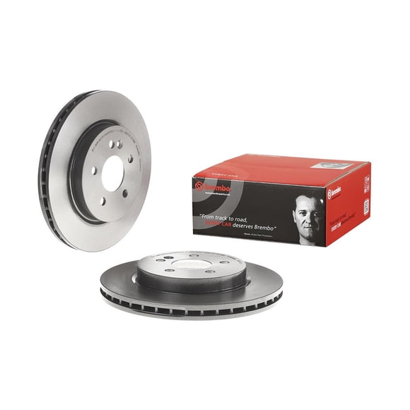 Brembo Brake Rotor 09782311C02 Vented; One Piece Design; Wheel Bolt Pattern 5 x 112 Millimeter; 168 Millimeter Hat Inside Diameter; 67 Millimeter Hub Diameter; High Carbon Cast Iron; Single