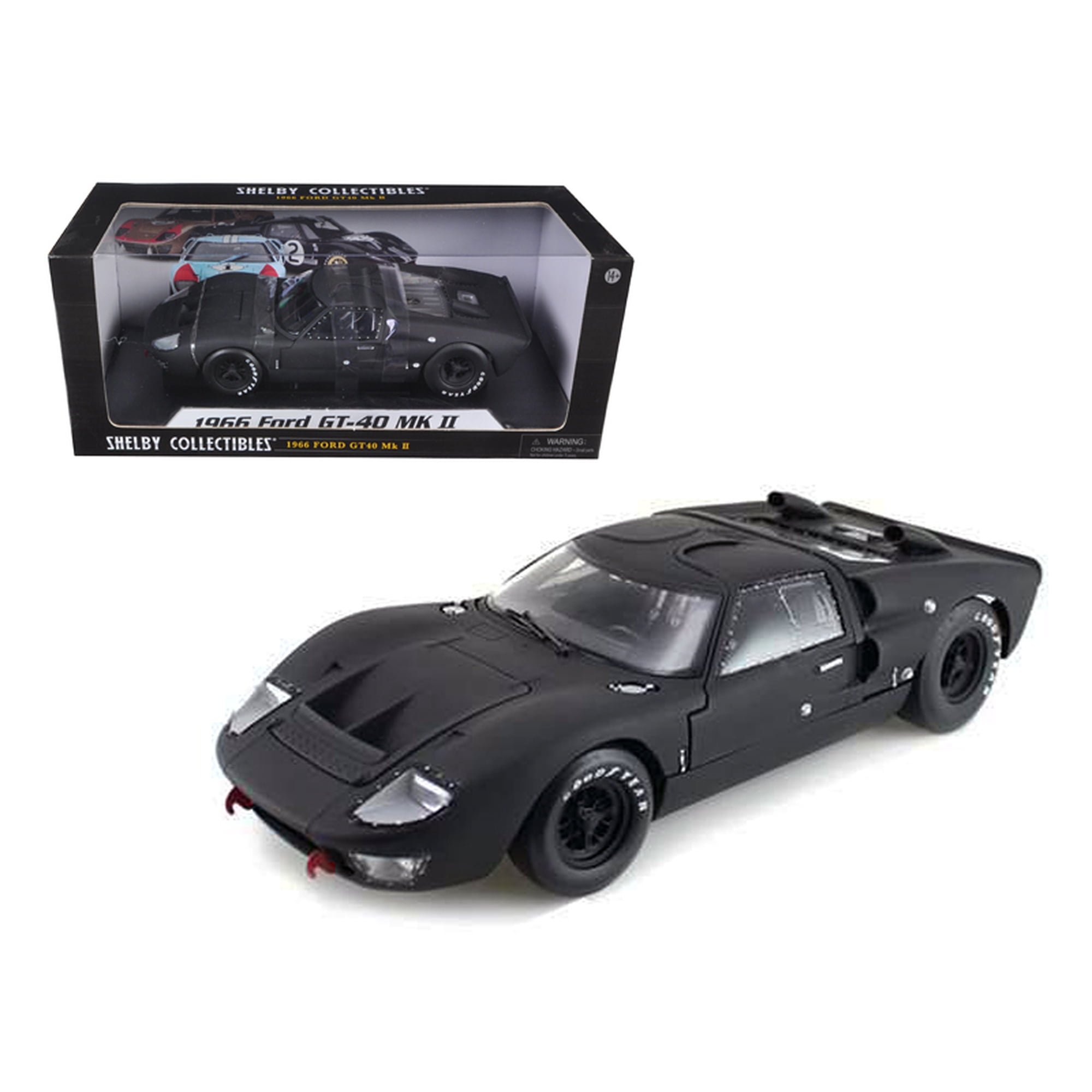 1966 Ford GT-40 GT40 MK 2 Matt Black 1/18 Diecast Car Model by