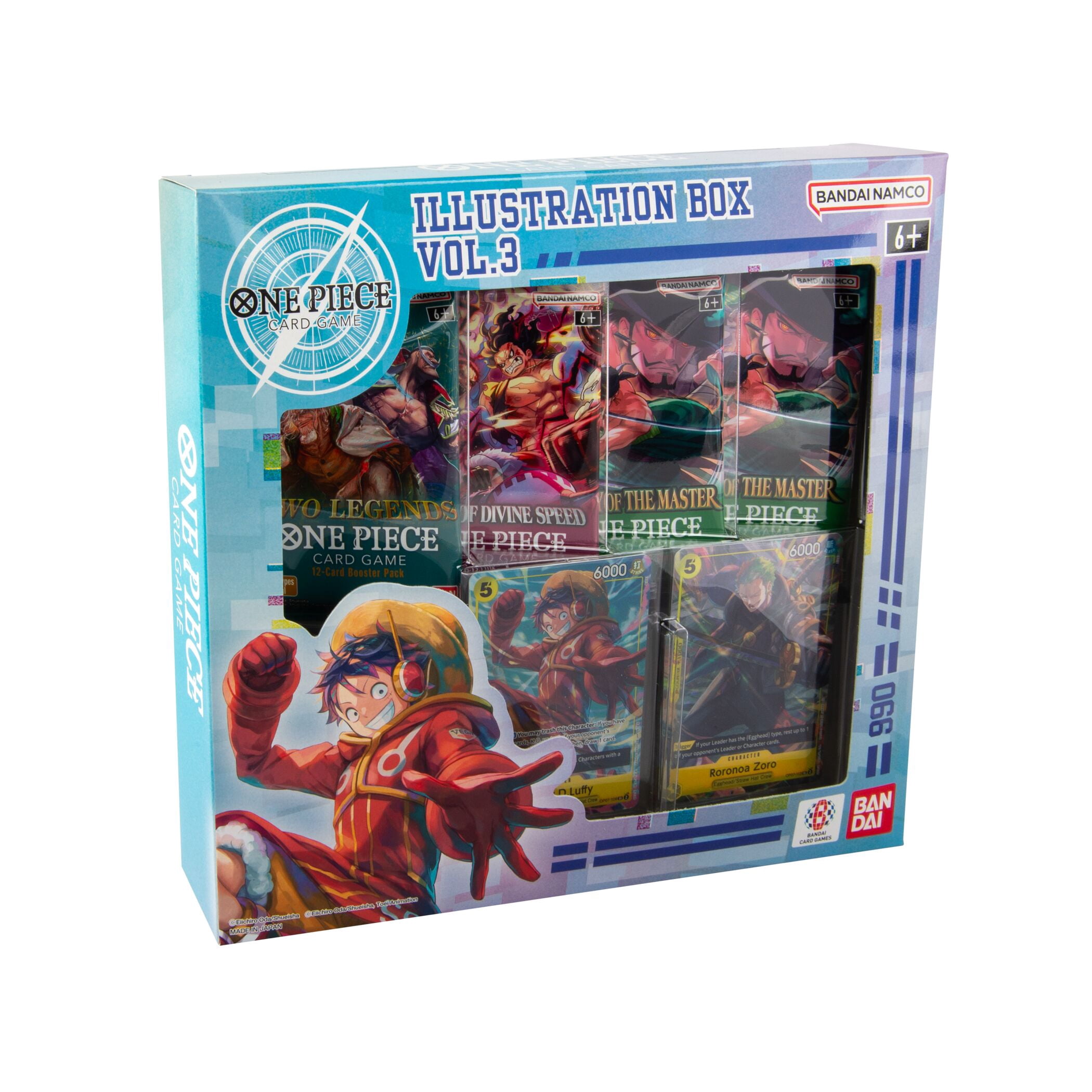ONE PIECE CARD GAME 3パック Bandai Trading Card Games One Piece Illustration Box Volume 3