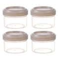 thumbnail image 1 of Food Storage 2 Mini Clear Jars with Leakproof Lids Set of 4 35ml Round Transparent Refillable Containers for Home Kitchen Organization 4PCS, 1 of 2