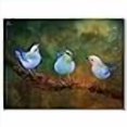 thumbnail image 3 of Trademark Fine Art "Three Little Blue Birds" Canva, 3 of 4