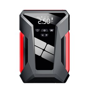 Mistaha Car Emergency Jump Starter Power Supply with Tire Inflator - Portable Battery Booster Pack for Vehicle, Air Compressor, USB Charging - Black