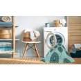 thumbnail image 2 of Ahgly Company Tapis d'Intérieur Lavable en Machine Carré Vert Mer Profonde, 8 Pieds Carré, 2 of 7
