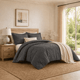 thumbnail image 1 of Swift Home Diamond Textured Soft Touch Duvet Cover Set, All Season Bedding with Zipper Closure, Includes Pillow Shams, Twin, Steel Gray, 1 of 5