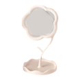 thumbnail image 4 of figatia Miroir de Maquillage pour Table Pivotant à 360 Degrés Réglable avec Rangement Miroir de Table Blanc, 4 of 9