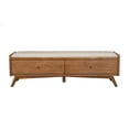 thumbnail image 1 of Alpine Furniture Flynn Bedroom Bench in Acorn Brown, 1 of 7