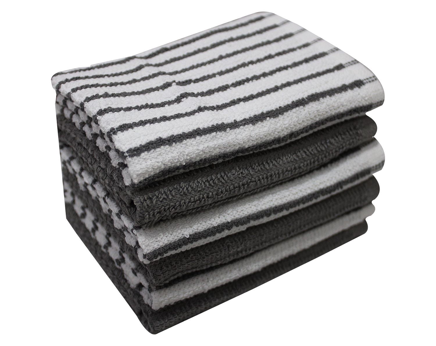 Lot de 6 torchons à vaisselle Hometrends Bar Mop, gris