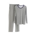 thumbnail image 2 of RKSTN Ensemble de Pyjama pour Homme Ensembles de Pyjamas à la Mode Automne Détente Col Rond Manches Longues Chandail Ensembles de Pjs Confortable 2 Pcs Décontracté Tenue d'Intérieur d'Hiver, 2 of 3