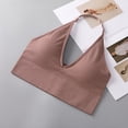 thumbnail image 4 of MIASHUI Bras for Women Halterneck Sports Bra Backless Deep V Neck Sports Bustier Padded Gym Bra Backless Adjustable Straps, 4 of 4