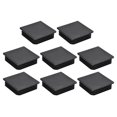 thumbnail image 1 of Unique Bargains 8Pack 70mmx70mm(2.76inch) Plastic Tubing Plug Square Post End Caps Black, 1 of 6