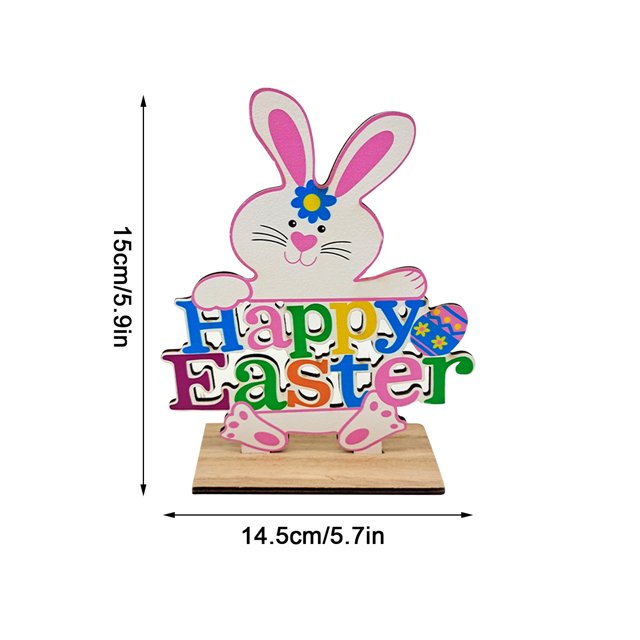Pisexur Easter Decorations 2022 Easter Decorations Easter Wood Printing Decorations Easter Atmosphere Layout Holiday Home Decor