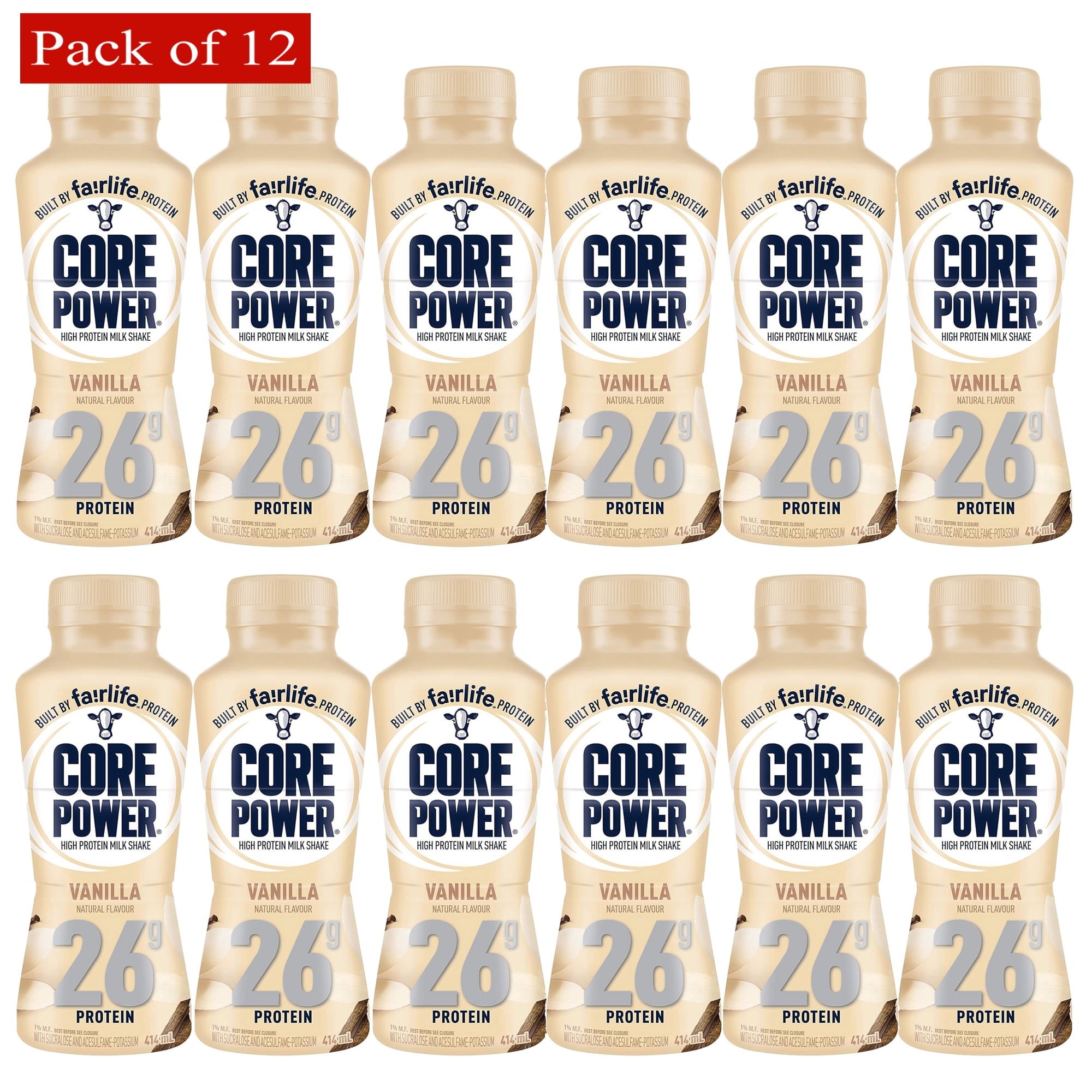 Core Power High Protein (26g) Shake, Vanilla, 14 Fl Oz (Pack of 12 Bottles)