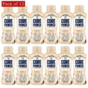 Core Power Protéines élevées (26g) Shake, Vanilla, 14 Fl Oz (paquet de 12 Bouteilles)