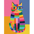 thumbnail image 1 of Colorful Abstract Cat Canvas Wall Art 15.75x11.81 Inches, 1 of 8