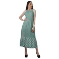 thumbnail image 2 of Moomaya Robe Imprimée Femme Fête Mariage Tenue de Fête Col Licou Robe Maxi en Rayonne, 2 of 4