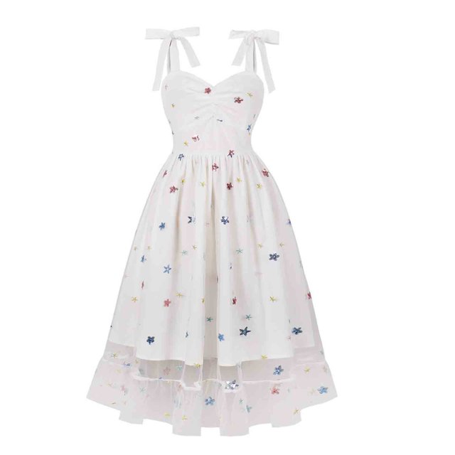 Birdeem Robe d'Été pour Femme, Confortable, Aguichant, Mode, à Imprimé, Sans Manches, à Col en V