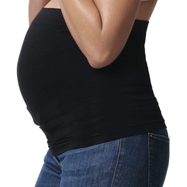 Bando Belly Band for Pregnancy, Maternity Pants and Jeans Extender for All Trimesters and Including Post Pregnancy (Medium/Large, Black)