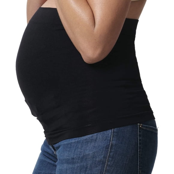 Bando Belly Band for Pregnancy, Maternity Pants and Jeans Extender for All Trimesters and Including Post Pregnancy (Medium/Large, Black)