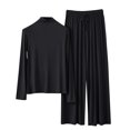 thumbnail image 2 of Weiqiqre Pyjamas pour Femmes Pyjamas Rafraîchissants Ensembles d'Été Assortis Manches Courtes Ensemble de Détente Femmes, 2 of 3