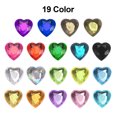 thumbnail image 5 of Unique Bargains 40 Pcs Acrylic Heart Rhinestone 15mm Flat Back Plastic Gems for Jewelry Making, Gold, 5 of 5
