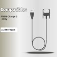 thumbnail image 2 of MYKOMI Charger Compatible for Fitbit Charge 2, Replacement USB-A Charging Smartwatch Cable 3.3ft/1M, 2 of 6