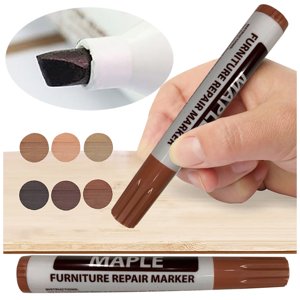 CGZQFEI Furniture Marqueurs Touch up,Furniture et bois marqueurs et Crayons Kit de réparation - 8 Types Crayons de cire en noir, érable, chêne, cerise, noyer et acajou