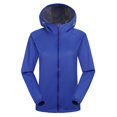 thumbnail image 1 of LSLJS Women Rain Outdoor Plus Hooded Raincoat Windproof Jacket Coat( Blue, XL), 1 of 2