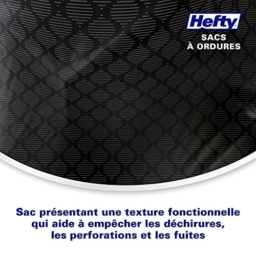 Hefty Garbage Bags, Value Pack Large 100 Litres Black, Drawstring, Arm & Hammer odour neutralizer