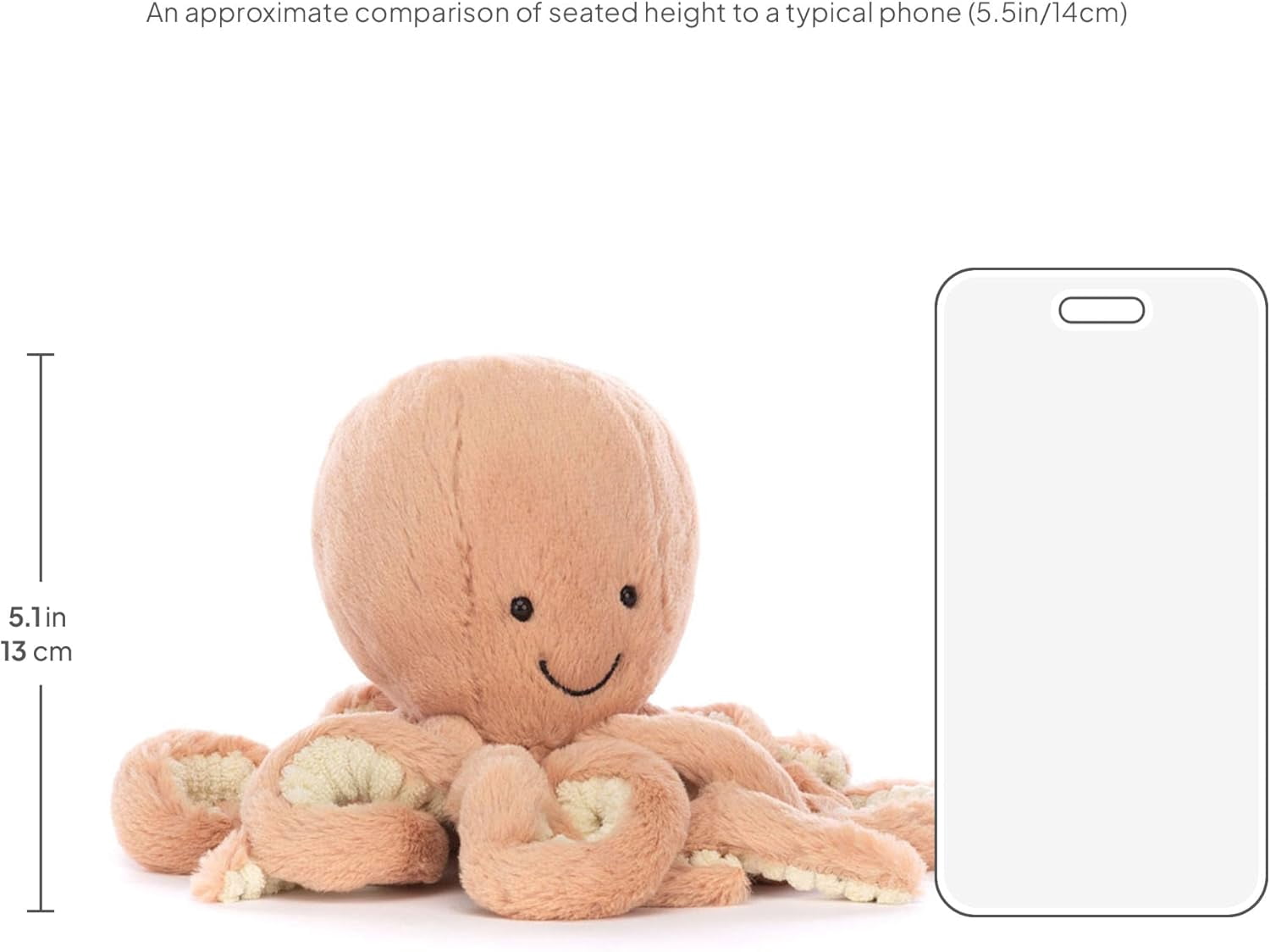 Jellycat Odell Octopus Stuffed Animal, Little 10.5 inches - Ocean