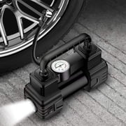 UsRHHA Tire Inflator Portable Air Compressor, 12V Digital Air Pump for Car Tires, Programmable Auto Tire Pump with Pressure Gauge LED Light for SUV Motorcycle Bicycle