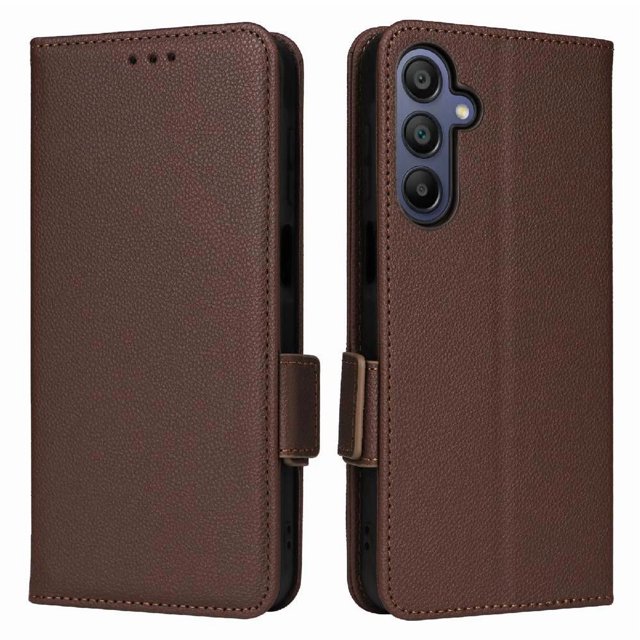 Wallet Case for Samsung Galaxy A16 Flip Cover with Card Slots & Kickstand Brown