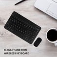 thumbnail image 4 of Bluetooth Keyboard Mini Rechargeable Wireless Universal Tablet Keyboard with Mouse for Phone PC, Type 2, Black, 9.7inch Workhe, 4 of 9