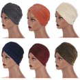 thumbnail image 3 of Women Bright Silk Wrinkle Muslim Headwrap Turban Bonnet Hat Inner Hijab Cap, 3 of 10