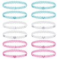 thumbnail image 1 of BodyJ4You Collier Ras-du-Cou Perlé Tatouage Extensible Henné Collier Transparent 12 Pcs, 1 of 6