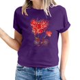 thumbnail image 2 of Meichang Chemises pour Femmes Joyeuse Saint-Valentin Hauts T-Shirts Graphiques Cœur en Bonbon Hauts Col Rond Coupe Ample Manches Courtes T-Shirts Saint-Valentin pour Femmes, 2 of 5