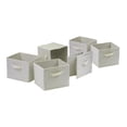 thumbnail image 1 of Winsome Capri Ensemble de paniers pliables en tissu beige, 1 of 3