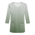 thumbnail image 3 of Funicet Hauts pour Femmes, Vêtements pour Femmes, Nouvelle Mode T-Shirt Décontracté Col en V Imprimé Col Rond Manches 3/4 Vêtements d'Allaitement Haut, Hauts Manches 3/4 pour Femmes, Hauts Décontractés pour Femmes, 3 of 5