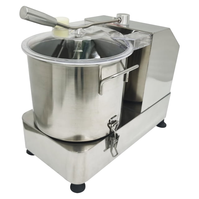 Hachoir à Viande et Légumes Multifonction de 9 L, Robot Culinaire Électrique, Mélangeur et Coupeur avec Corps en Acier Inoxydable et Baril Détachable. Doté d'Un Couvercle Supérieur transparent pour Surveiller le Râpage des Aliments, d'Un Trou Supérieur pour Ajouter de l'Assaisonnement et d'Un Verrou Supérieur pour la Sécurité. Alimenté par 1800 W avec une Tension de 110 V, Cet Appareil Convient au Broyage de Divers Aliments comme la Viande, les Légumes et les Noix. Idéal pour les restaurants, les Supermarchés et les Entreprises de Préparation des Aliments.