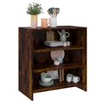 thumbnail image 2 of vidaXL Sideboard Smoked Oak 70x40.5x75 cm Engineered Wood, 2 of 4