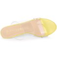 thumbnail image 4 of BLISSFUL STEP Sandales à Talons Aiguilles Transparentes pour Femmes à Bout Ouvert à Enfiler Jaune 9, 4 of 6
