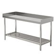 thumbnail image 2 of GloryStar 48 x 24 Inch Stainless Steel Work Table, Commercial Kitchen Prep Island with Backsplash and Adjustable Undershelf, 2 of 7