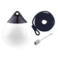 thumbnail image 1 of jinwen Boat Ball Dock Round with Inflatable Pin and Rope Protection Mooring Buoy Anchor White w Black Rope, 1 of 9