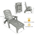 thumbnail image 2 of Costway Lot de 2 Chaises Longues Pliantes Fauteuil Inclinable Réglable à 5 Positions Gris, 2 of 10