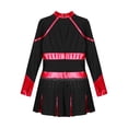 thumbnail image 4 of Alvivi Tenue de Meneuse de Claque pour Filles Robe Plissée Brillante Uniforme de Cheer pour Enfants Noir&Rouge 8, 4 of 5