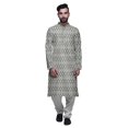 thumbnail image 1 of Atasi Designer Kurta Pajama For Men Printed Straight Kurta Set Summer Clothing, 1 of 5