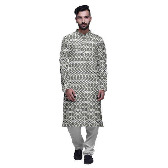 Atasi Designer Kurta Pajama For Men Printed Straight Kurta Set Summer Clothing