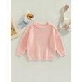 thumbnail image 2 of Faithtur Bébé Pulls à Col Rond, Manches Longues Couleur Unie Pulls Tricotés Lâches, 2 of 9